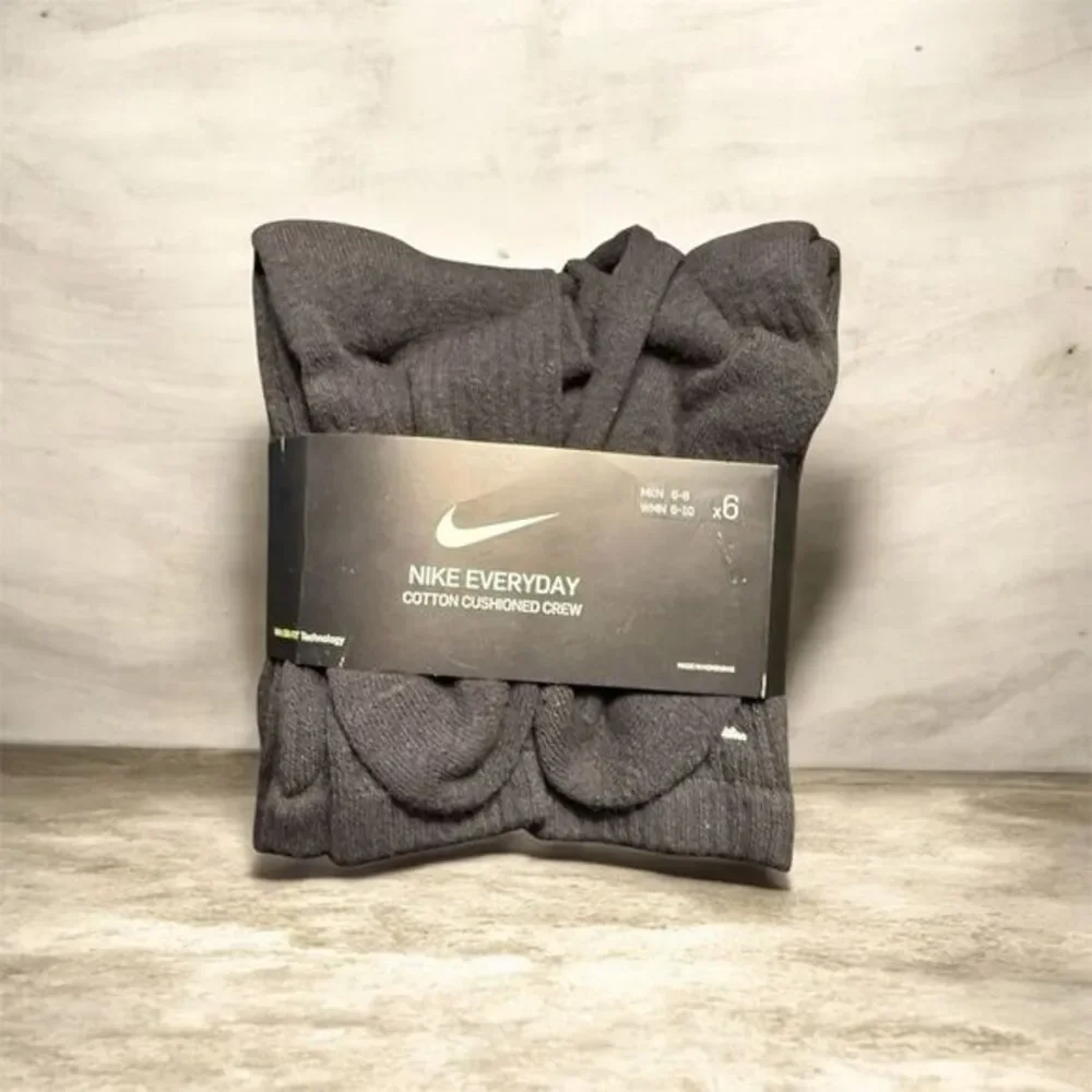 Nike Everyday Cotton Cushioned Crew Socks - Black